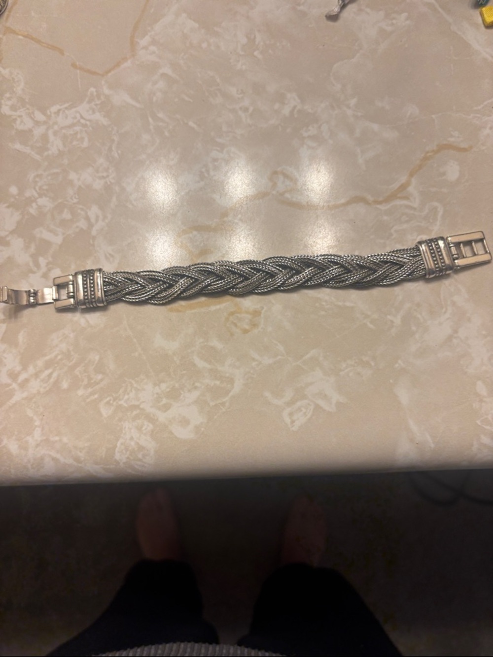 Brighton Silver Braided Multi-Strand Bracelet